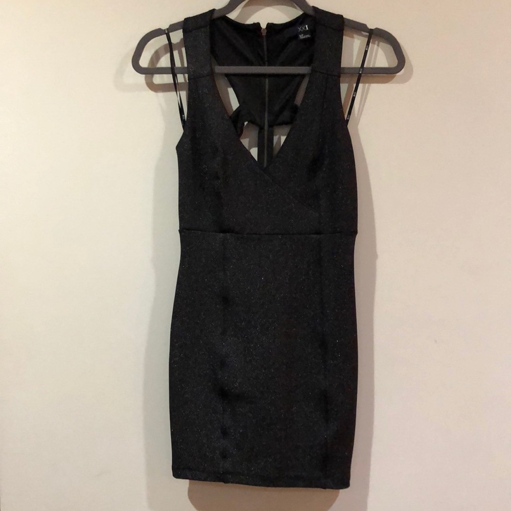 Strappy back midi glitter dress